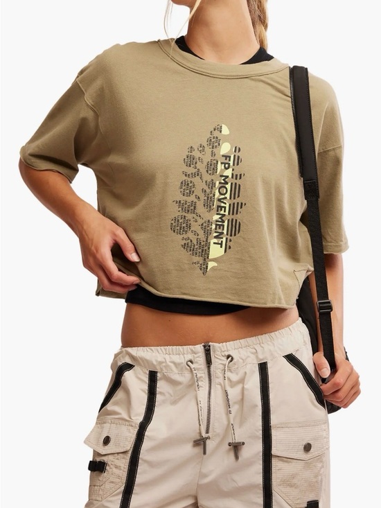 FP Movement by Free People Tops - Free People Movement Inspire Buti Logo Tee in Sage Green Size XS Preloved